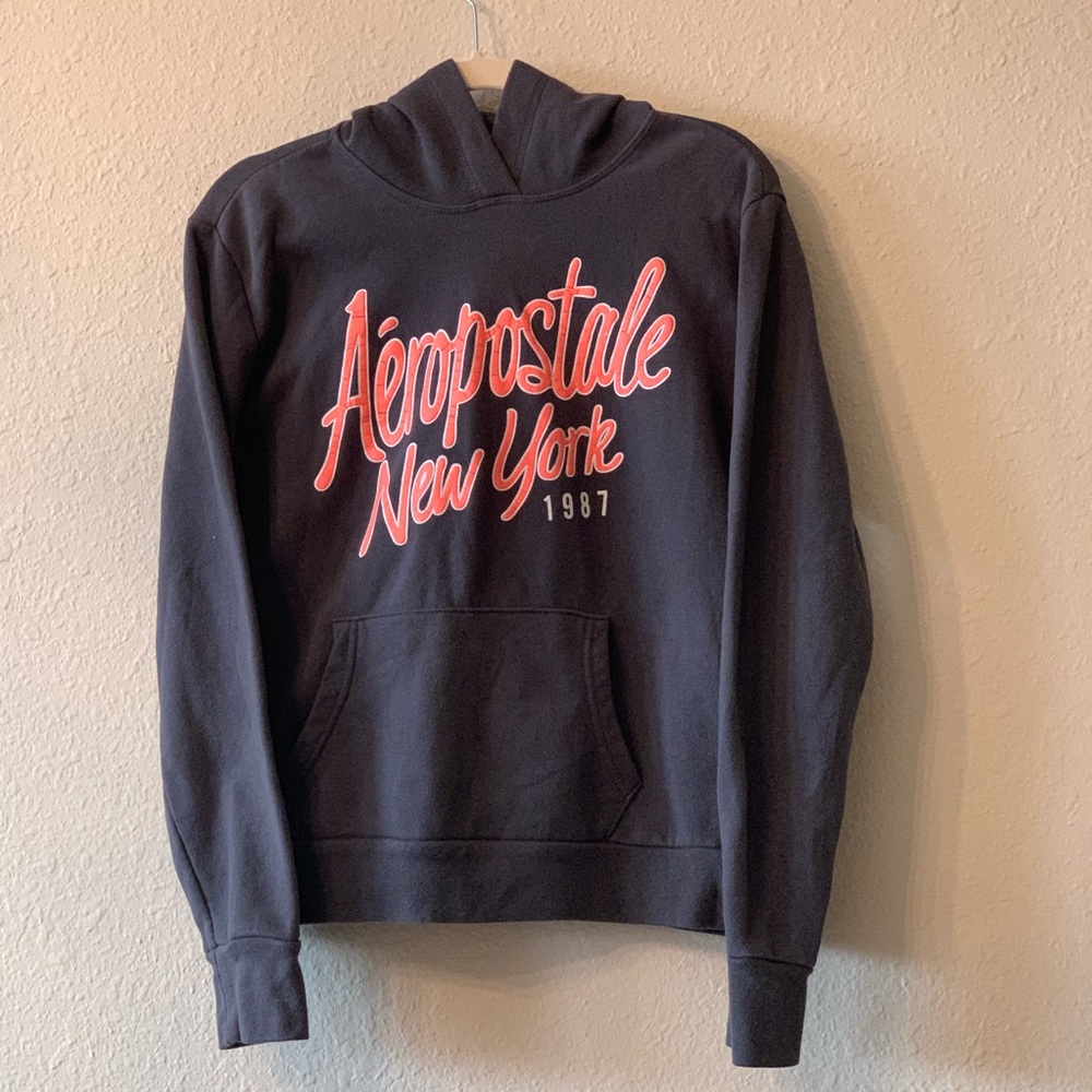 Aeropostal grey hoodie with front pocket